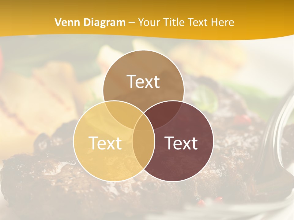 Dinner Fork Arugula PowerPoint Template