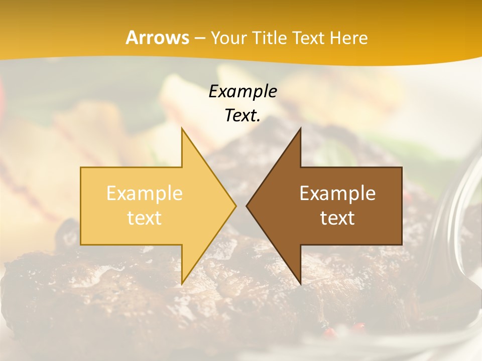 Dinner Fork Arugula PowerPoint Template