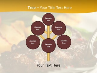 Dinner Fork Arugula PowerPoint Template