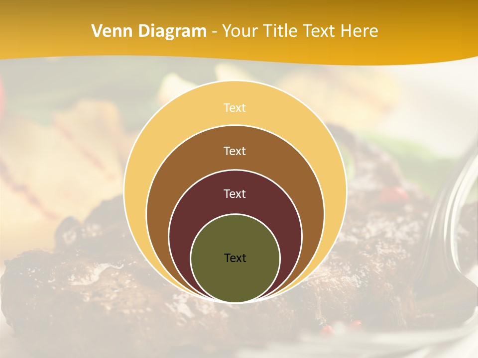 Dinner Fork Arugula PowerPoint Template