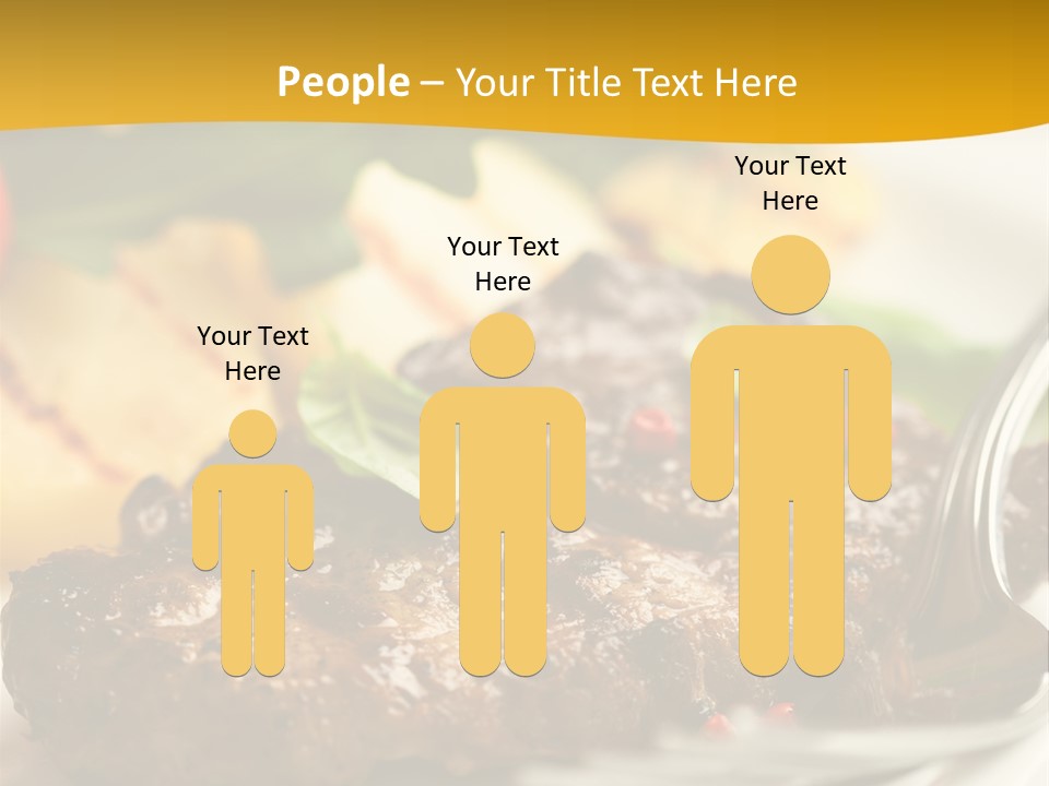 Dinner Fork Arugula PowerPoint Template