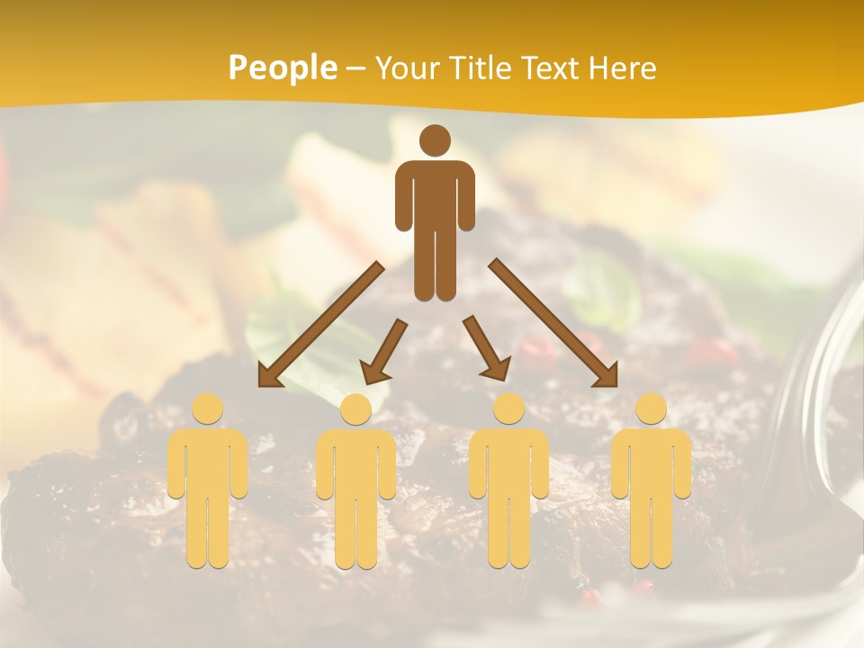 Dinner Fork Arugula PowerPoint Template