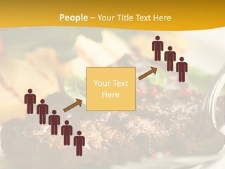 Dinner Fork Arugula PowerPoint Template