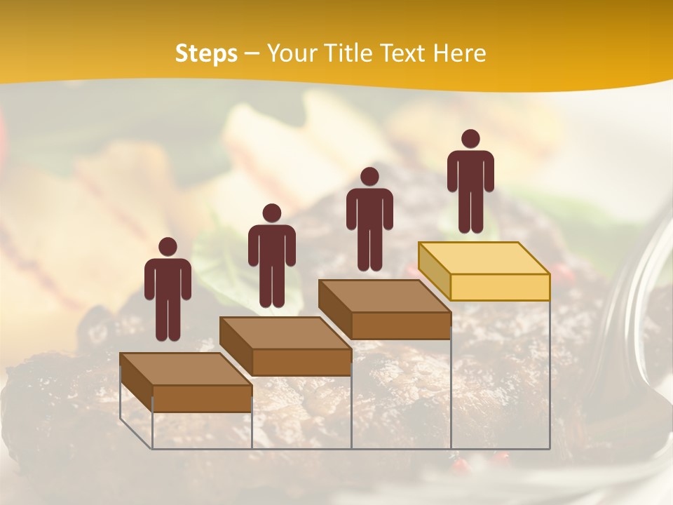 Dinner Fork Arugula PowerPoint Template