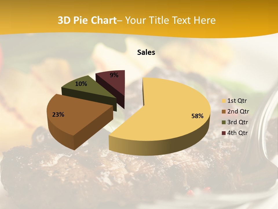 Dinner Fork Arugula PowerPoint Template