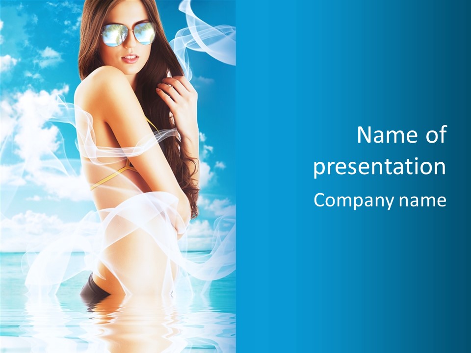 Paradise Happy Blue PowerPoint Template