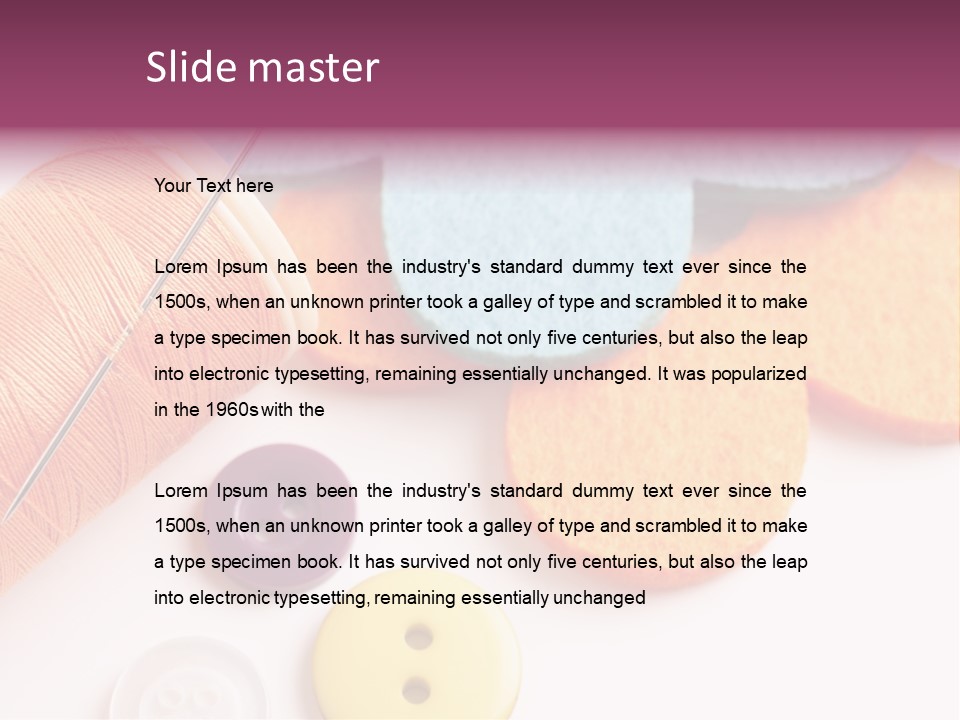 Textile Kit Sewing PowerPoint Template