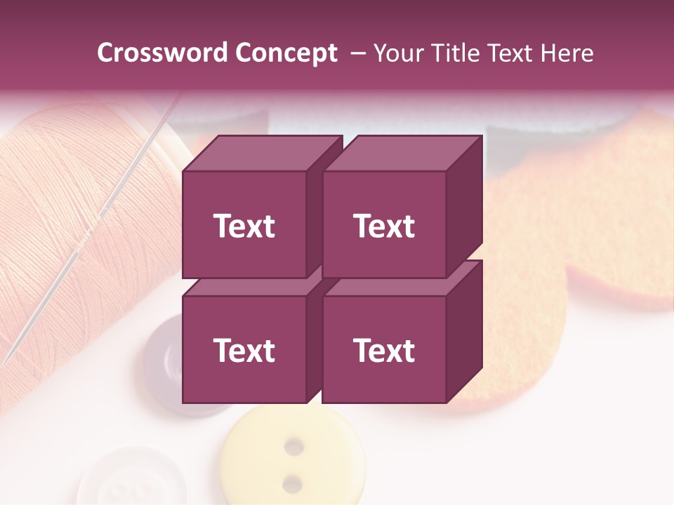 Textile Kit Sewing PowerPoint Template