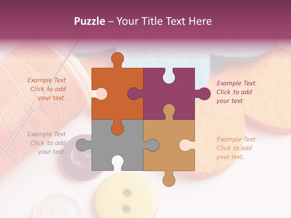 Textile Kit Sewing PowerPoint Template