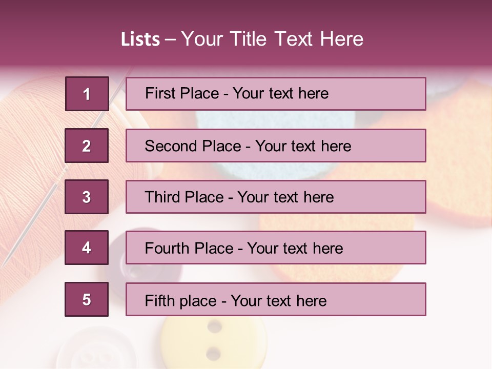 Textile Kit Sewing PowerPoint Template