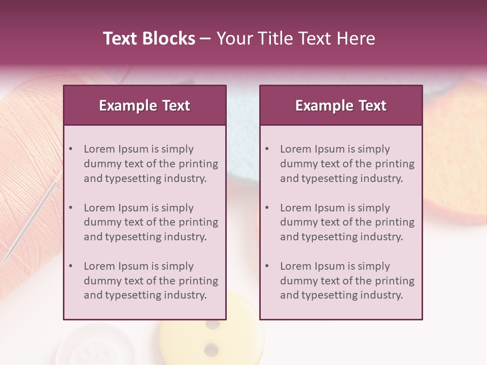 Textile Kit Sewing PowerPoint Template