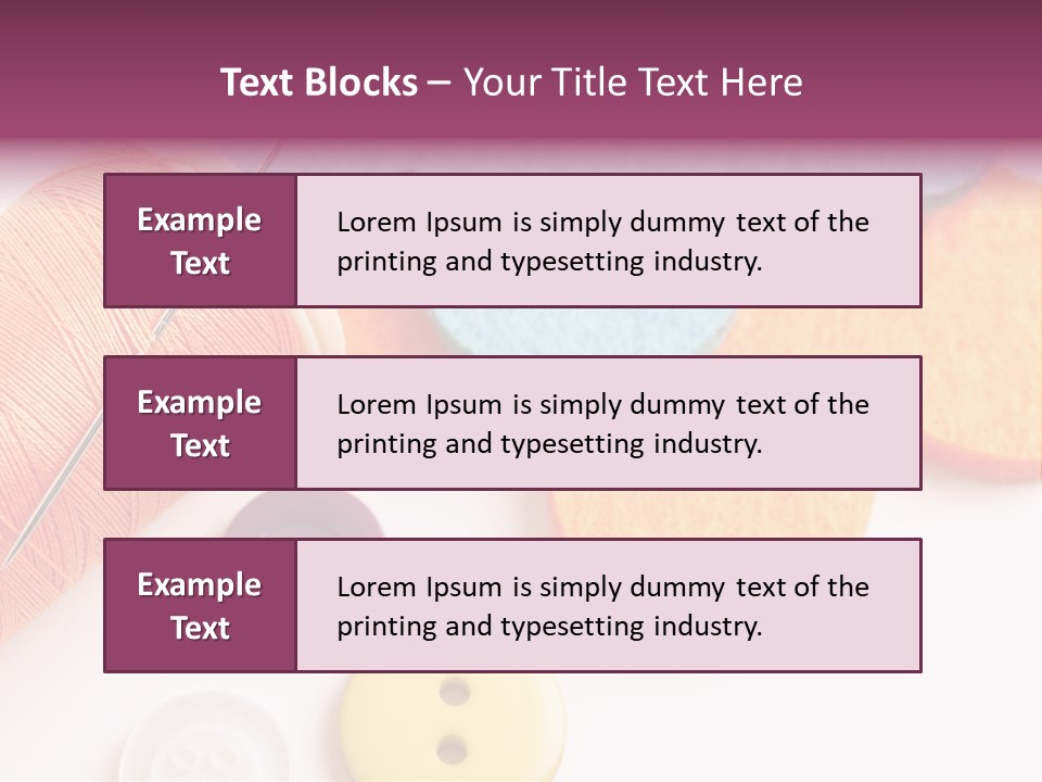 Textile Kit Sewing PowerPoint Template