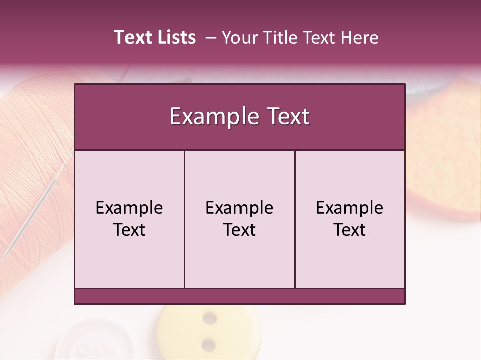 Textile Kit Sewing PowerPoint Template