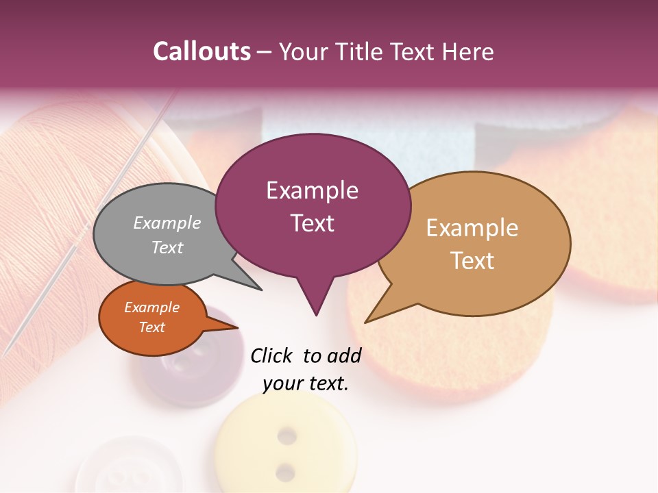 Textile Kit Sewing PowerPoint Template