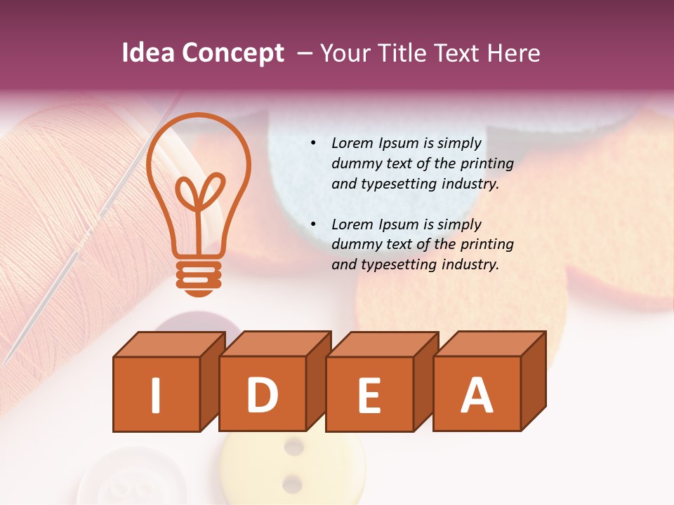 Textile Kit Sewing PowerPoint Template