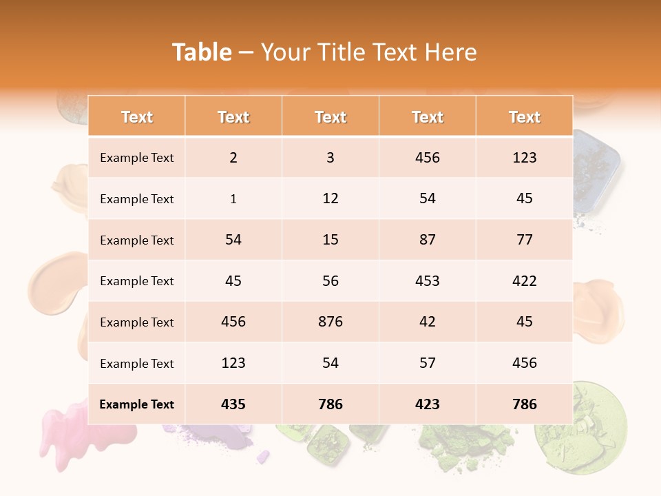 Makeup Face Powder Color PowerPoint Template