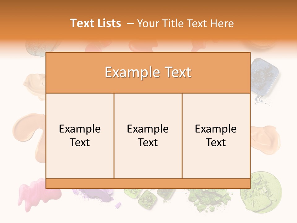 Makeup Face Powder Color PowerPoint Template