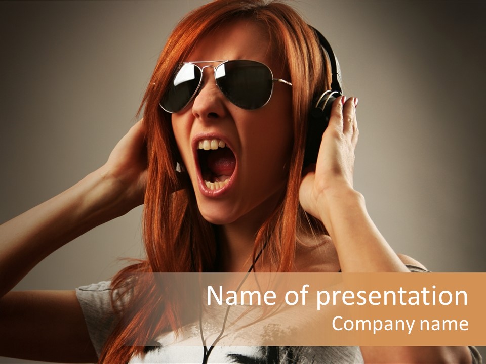 Enjoyment Woman Person PowerPoint Template