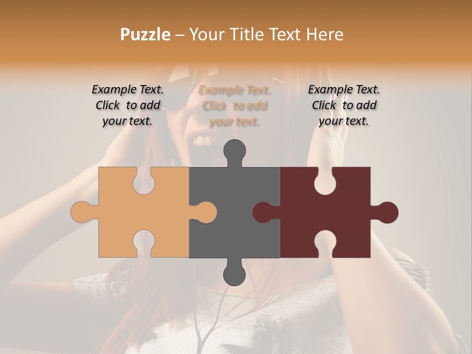 Enjoyment Woman Person PowerPoint Template