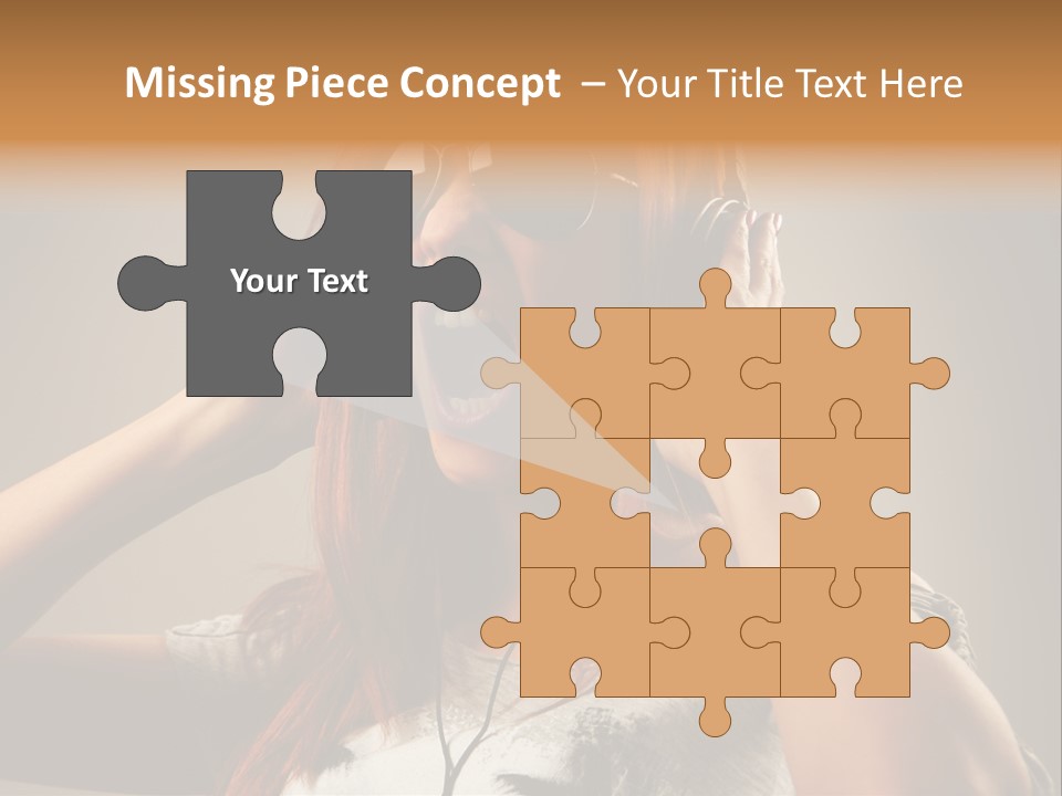 Enjoyment Woman Person PowerPoint Template