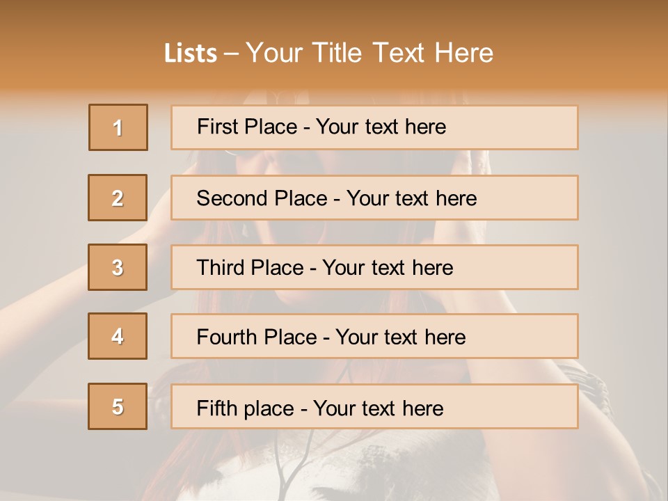 Enjoyment Woman Person PowerPoint Template