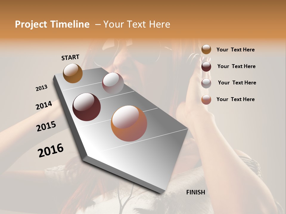 Enjoyment Woman Person PowerPoint Template