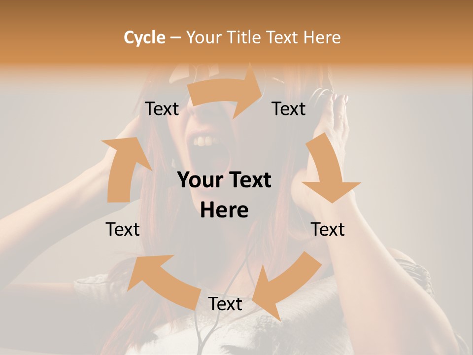 Enjoyment Woman Person PowerPoint Template