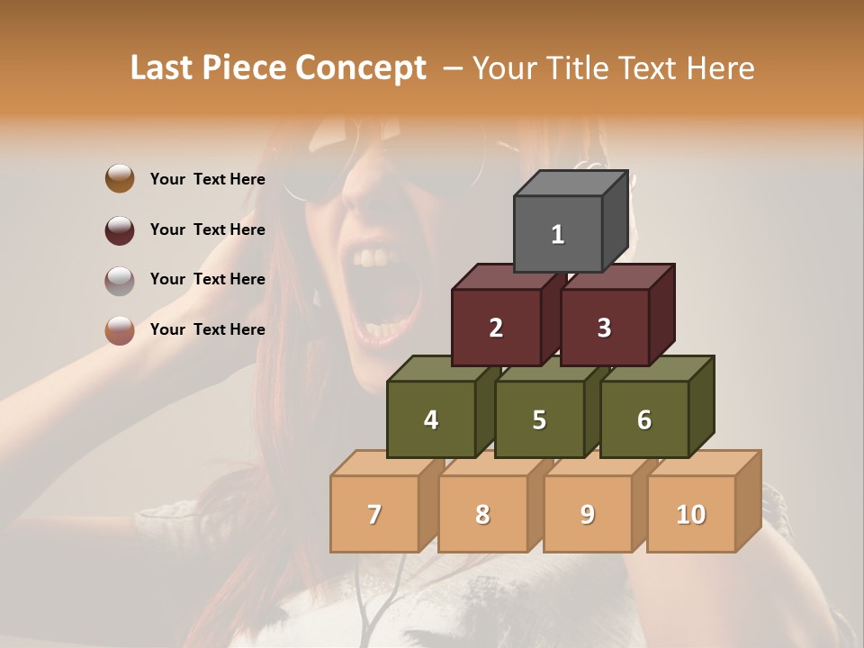 Enjoyment Woman Person PowerPoint Template