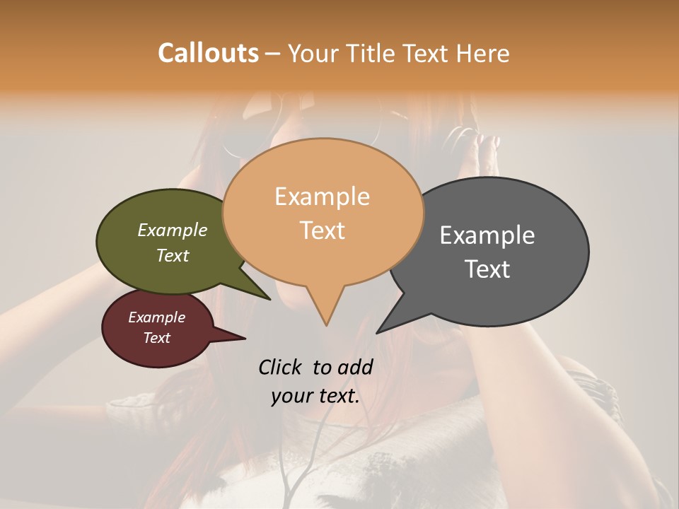 Enjoyment Woman Person PowerPoint Template