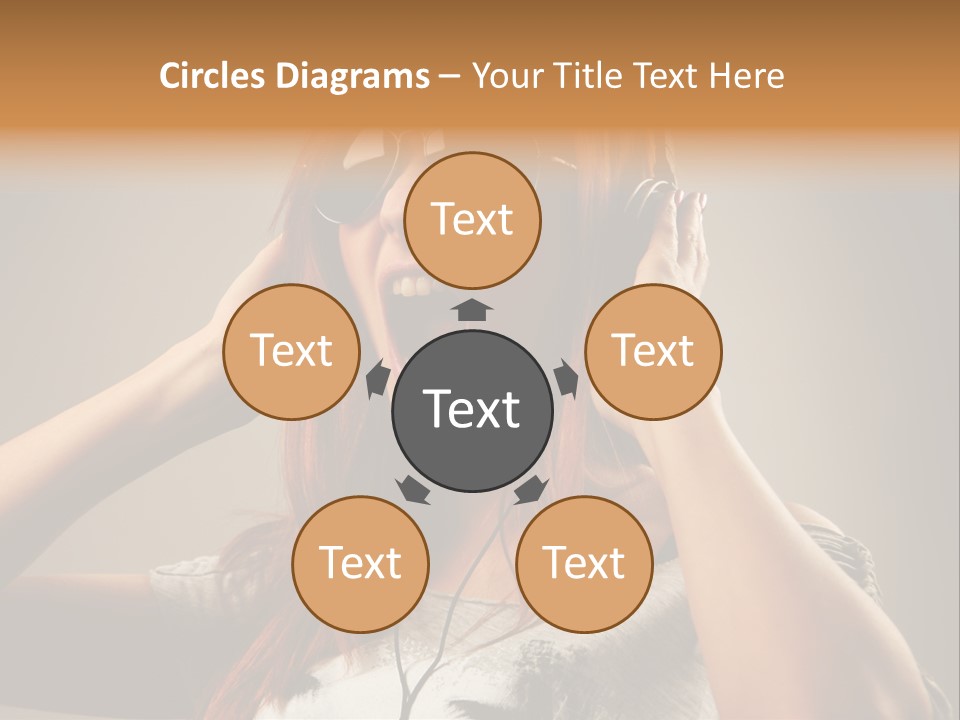 Enjoyment Woman Person PowerPoint Template