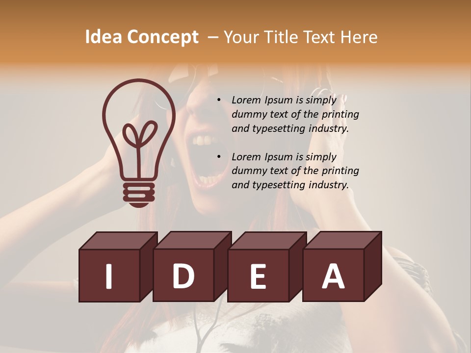 Enjoyment Woman Person PowerPoint Template