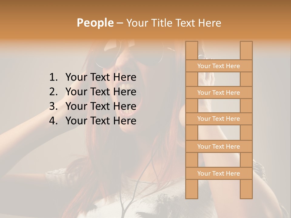 Enjoyment Woman Person PowerPoint Template