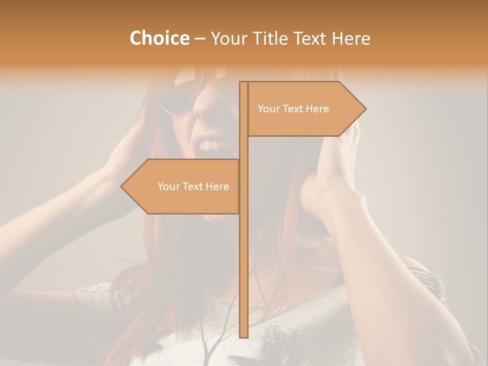 Enjoyment Woman Person PowerPoint Template