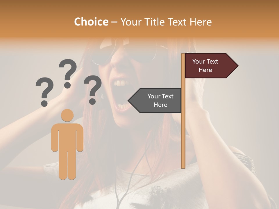 Enjoyment Woman Person PowerPoint Template