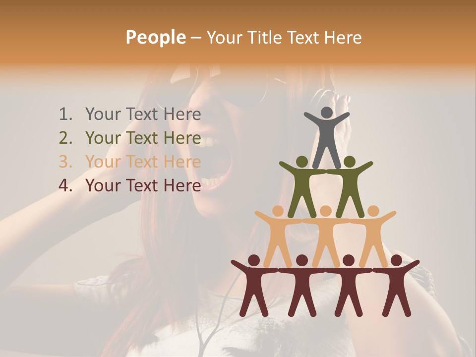 Enjoyment Woman Person PowerPoint Template