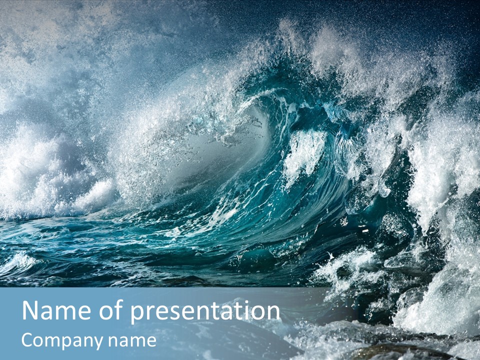 Black Nature Wet PowerPoint Template