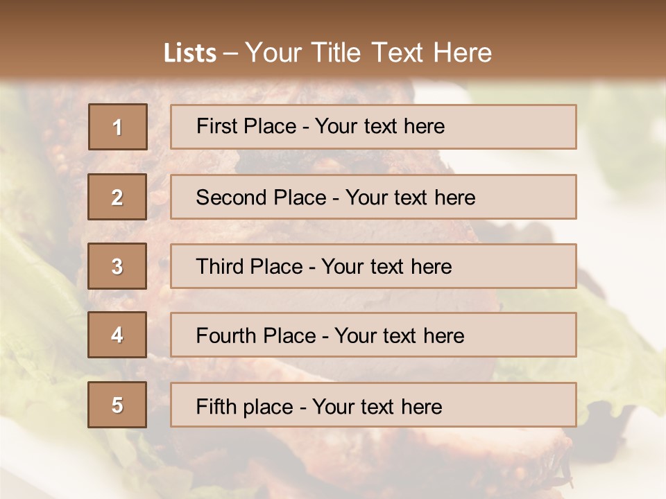 Food Sliced Bbq PowerPoint Template
