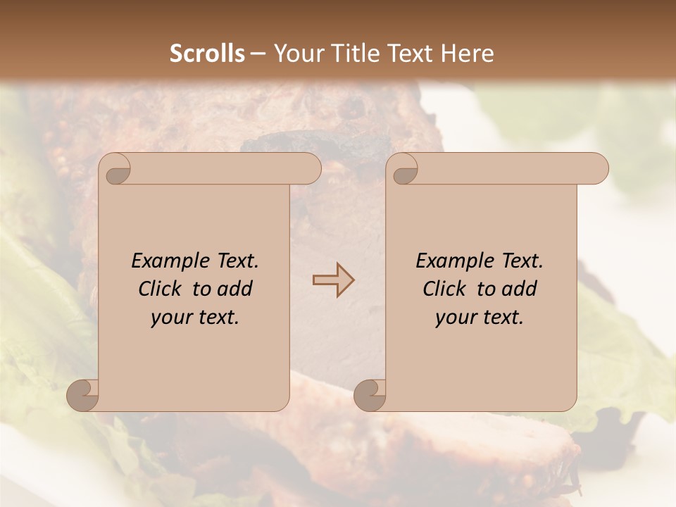 Food Sliced Bbq PowerPoint Template