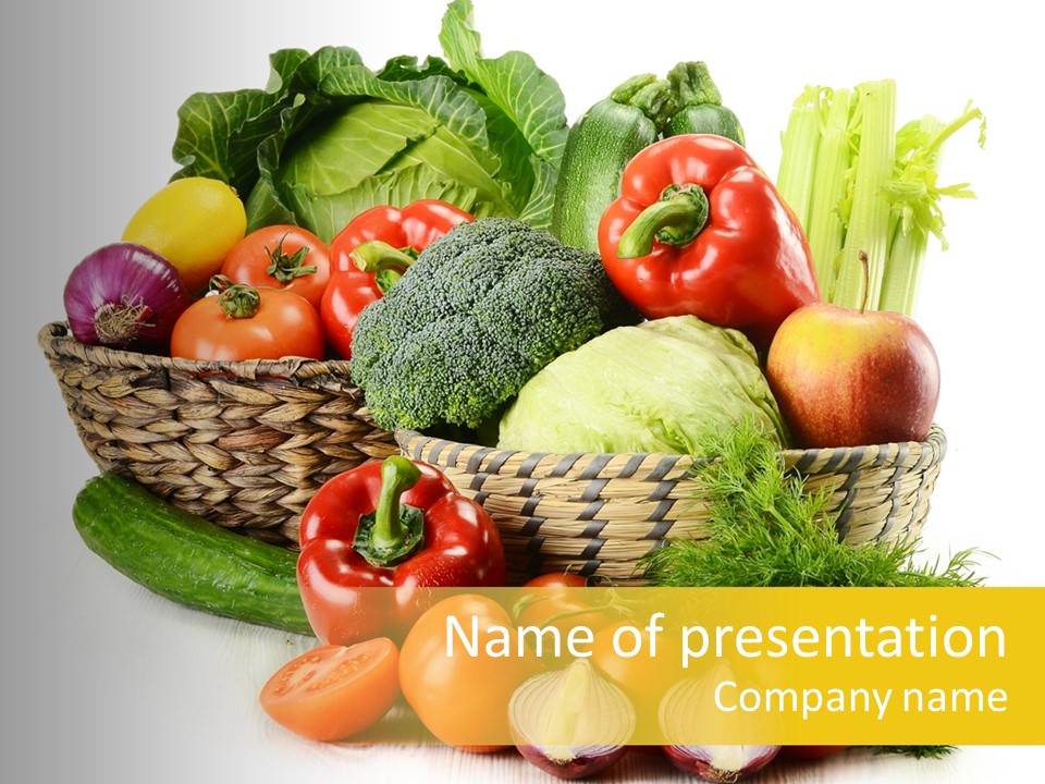 Celery Onion Pepper PowerPoint Template