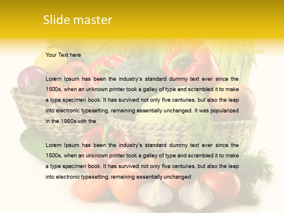 Celery Onion Pepper PowerPoint Template