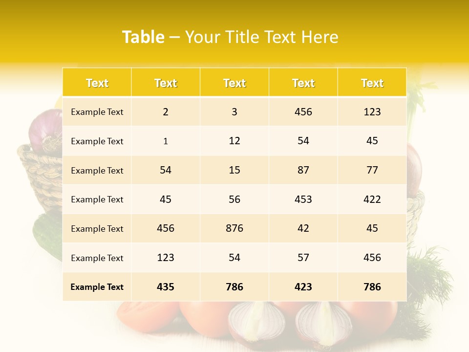 Celery Onion Pepper PowerPoint Template