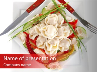 Dish Green Tortellini PowerPoint Template