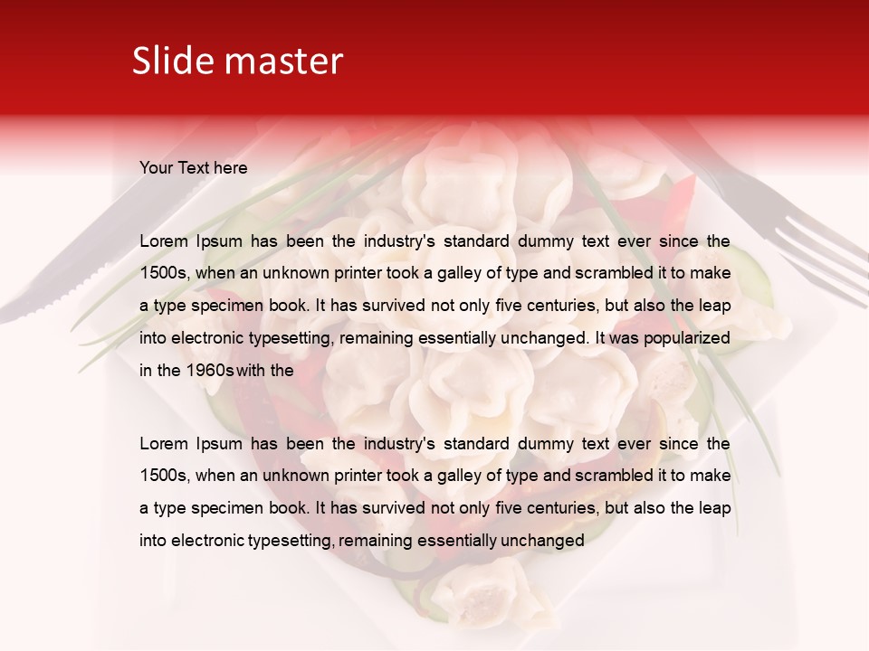 Dish Green Tortellini PowerPoint Template