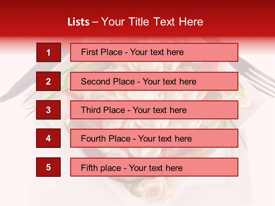 Dish Green Tortellini PowerPoint Template