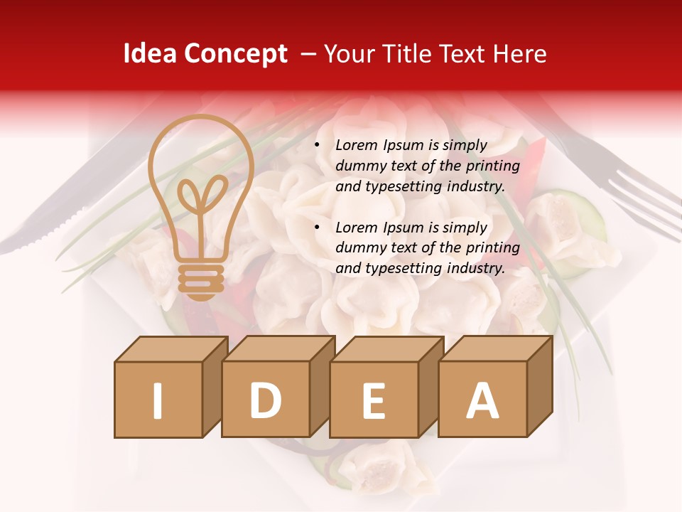 Dish Green Tortellini PowerPoint Template