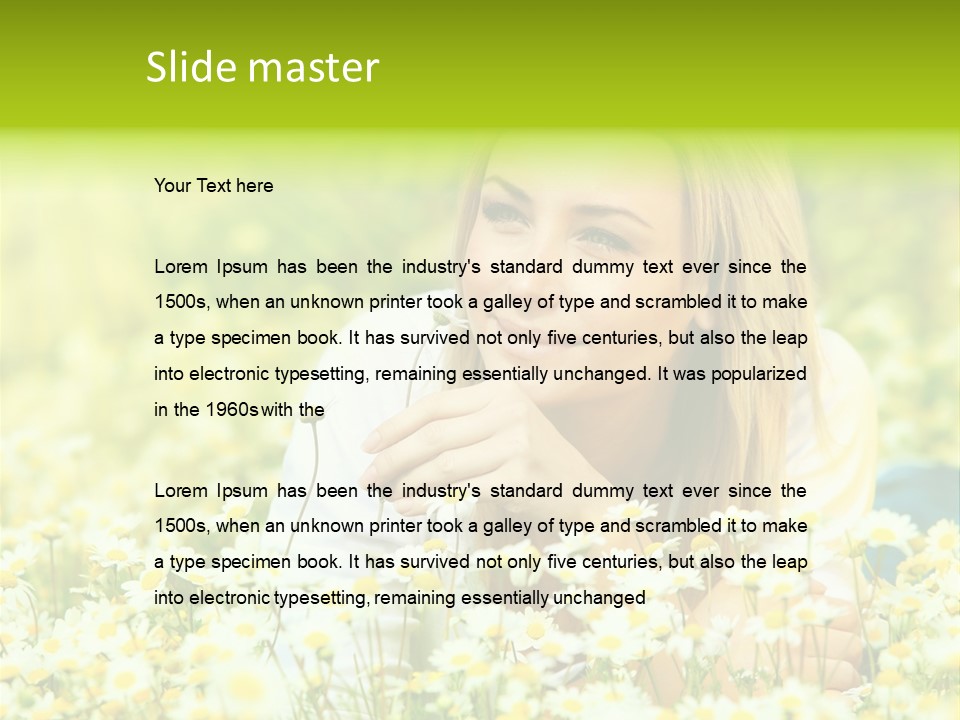 Model Sunny Female PowerPoint Template