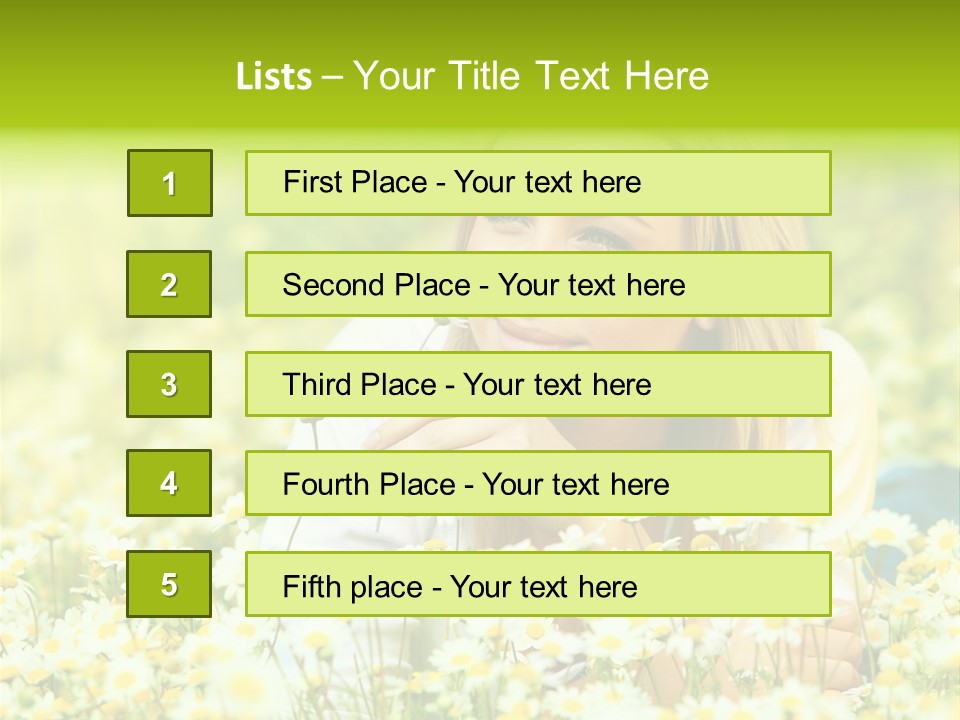 Model Sunny Female PowerPoint Template