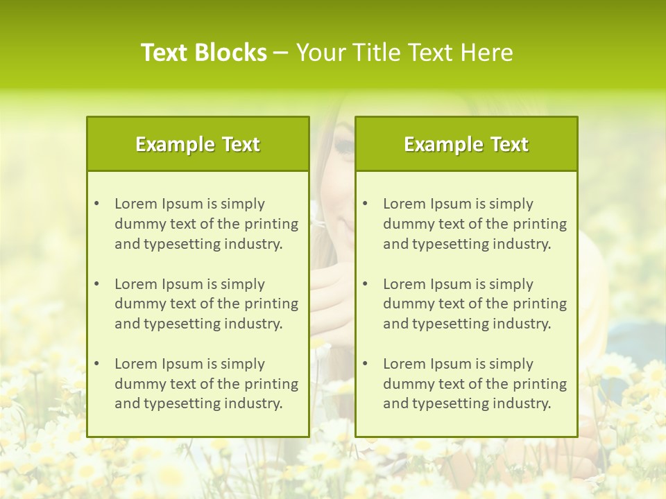 Model Sunny Female PowerPoint Template