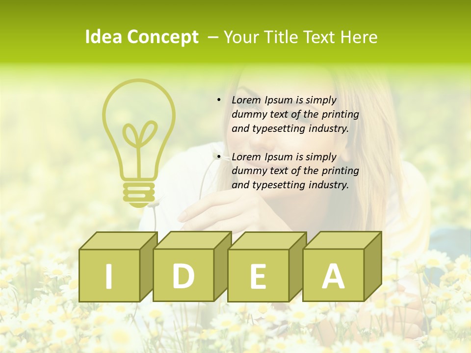 Model Sunny Female PowerPoint Template