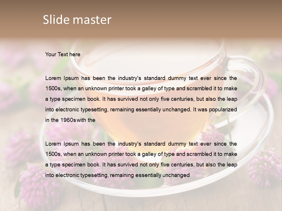 Wooden Glass Trefoil PowerPoint Template